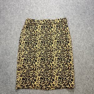 Women's J. Crew No. 2 Leopard Print Pencil Skirt Size‎ 4 NEW